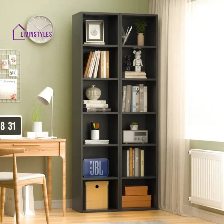Kira Engineered Wood Bookshelves | Bookshelf for Living Room | Bedroom | Drawing Room | Study Room