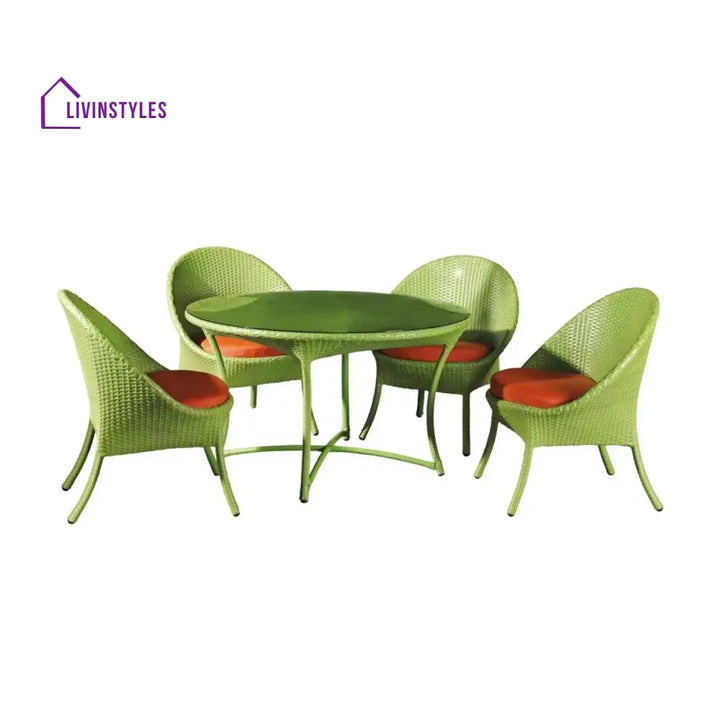 Kiranmayi Outdoor All-Weather Resistant Rattan Wicker 5-Piece Dining Set - Dining Set
