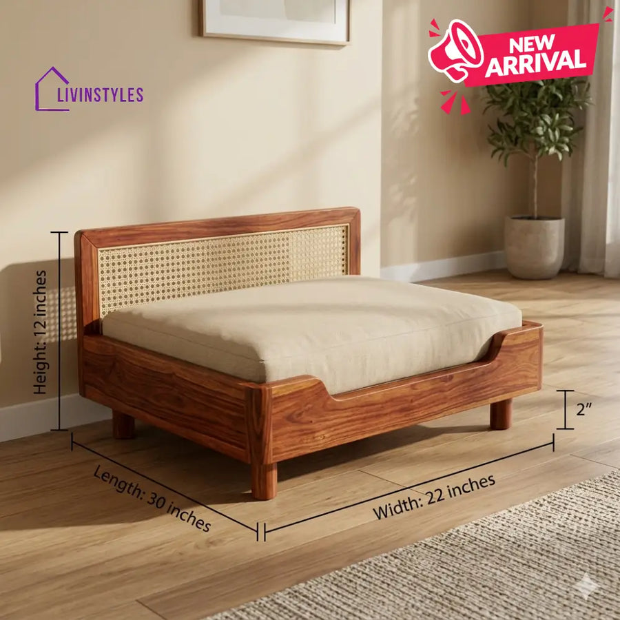Kirill Solid Sheesham Wood Pet Daybed | Cat Bed | Dog Bed