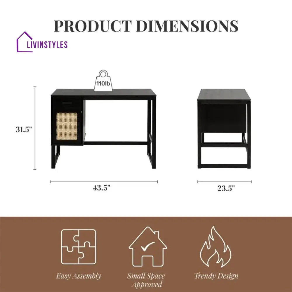 Kirill Solid Sheesham Wood Study Table for Students