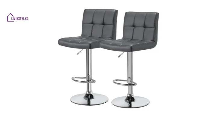 Grey Color Gerrilyn Swiel Adjustable Bar Stool