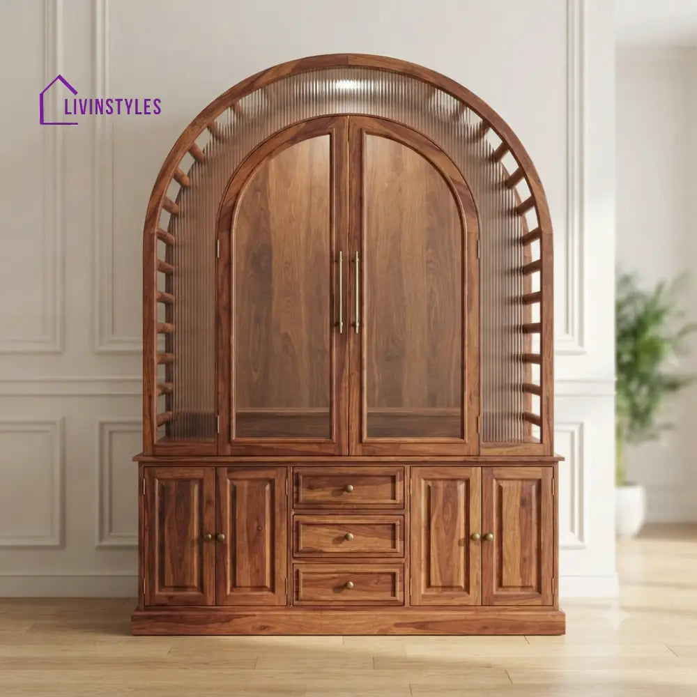 Kirti Premium Solid Wood Home Temple | Pooja Mandir for Home