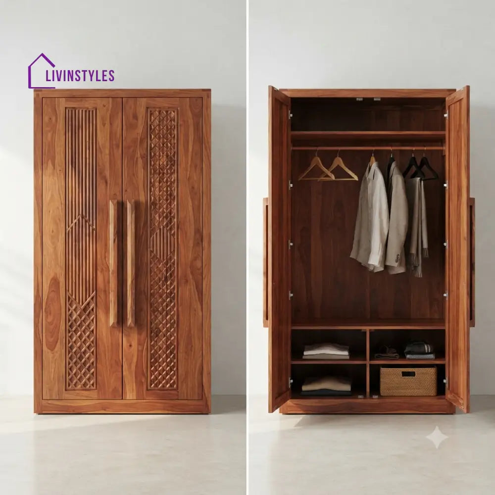 Kirti Wooden Wardrobe for Clothes | Cupboard for Clothes