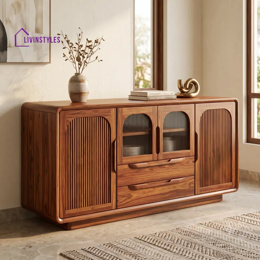 Kiruthika Premium Sheesham Wood Sideboard and Cabinet for Living Room