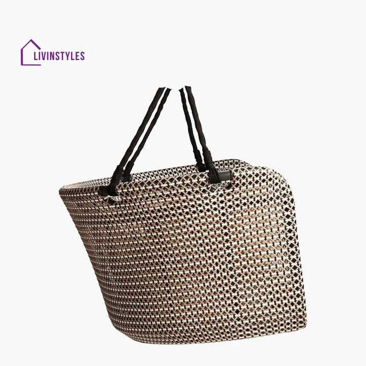 Kivar Double Seater Hanging Swing Without Stand For Balcony Garden Swing (Brown Light Brown White) - Swings