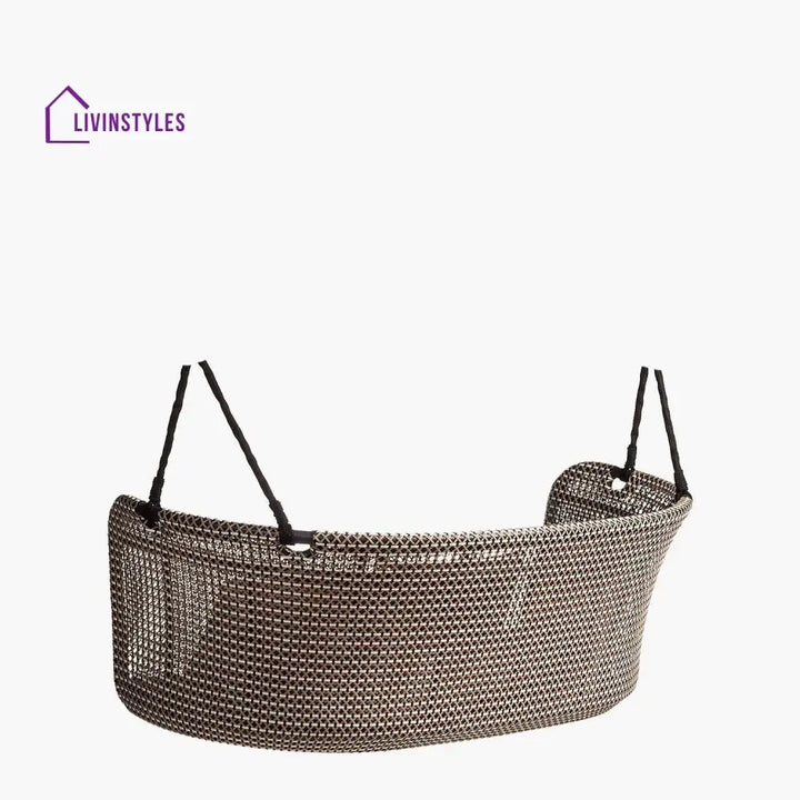 Kivar Double Seater Hanging Swing Without Stand For Balcony Garden Swing (Brown Light Brown White) - Swings