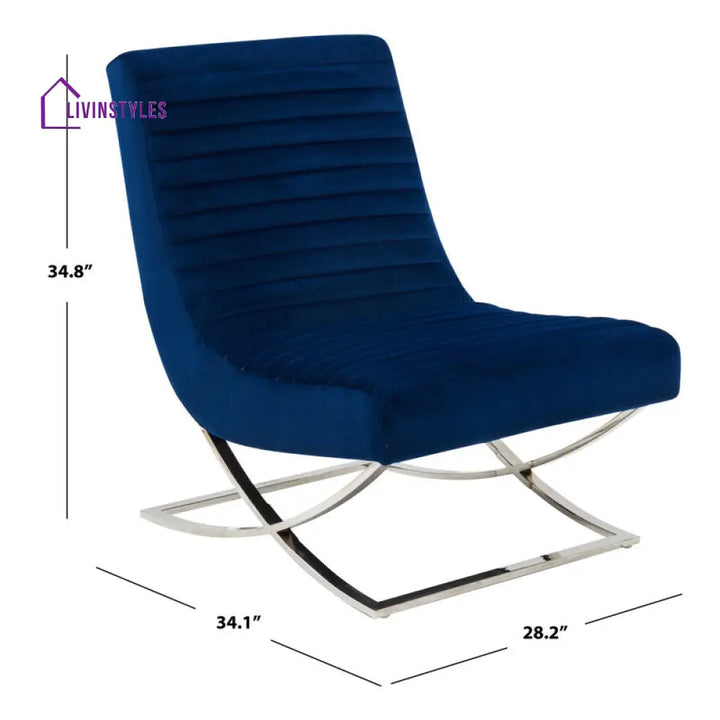 Kiyara Metal and Fabric Arm Chair | Living Room Chair | Lounge Chair