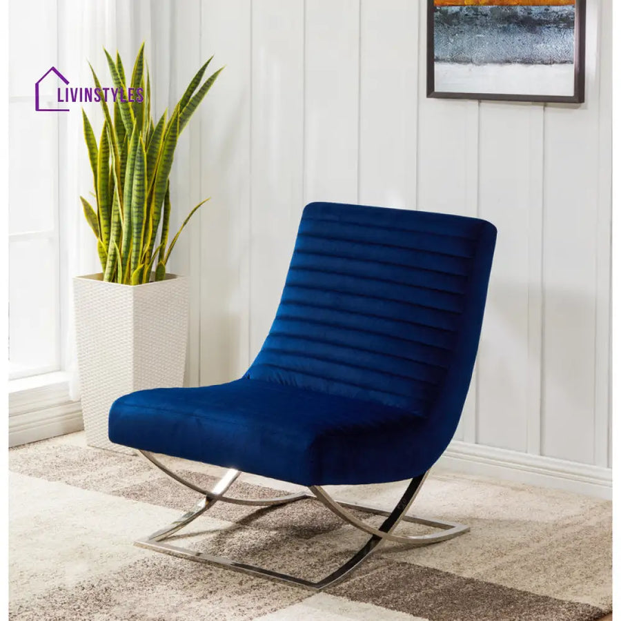 Kiyara Metal and Fabric Arm Chair | Living Room Chair | Lounge Chair