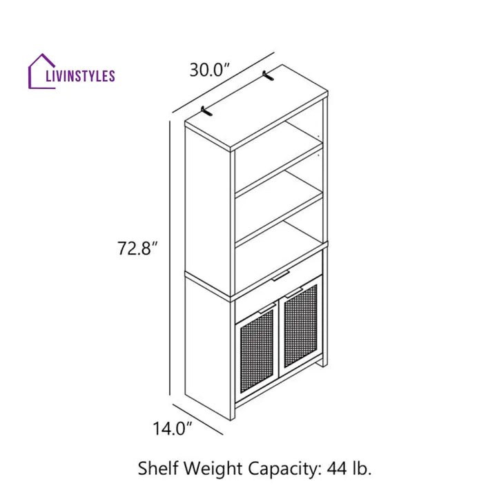 Klavdia Engineered Wood Bookshelves | Bookshelf for Living Room | Bedroom | Drawing Room | Study Room