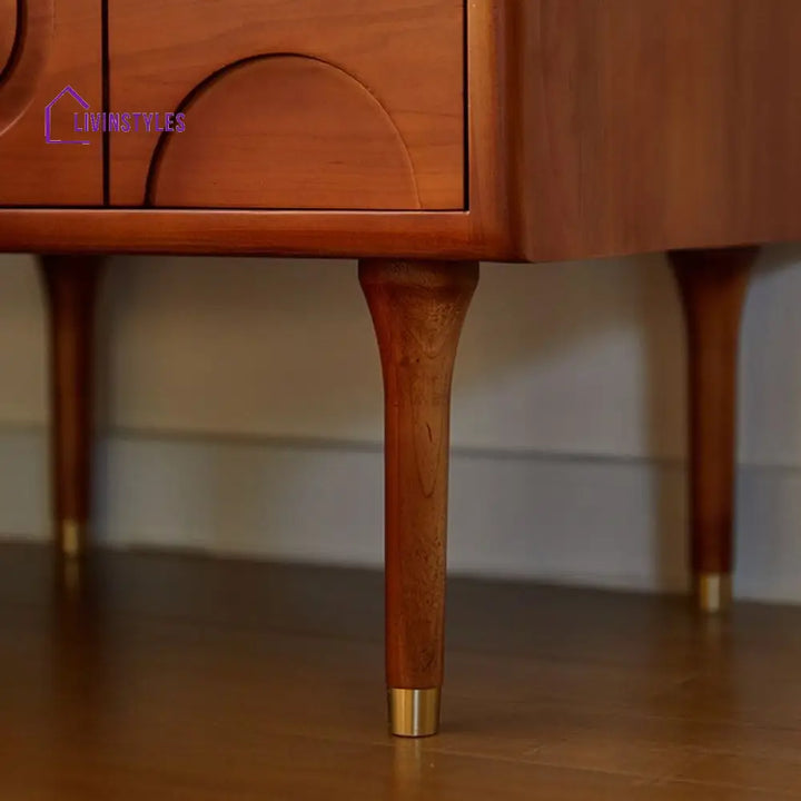 Klavdia Solid Walnut Wood Bedside Table for Luxury Homes