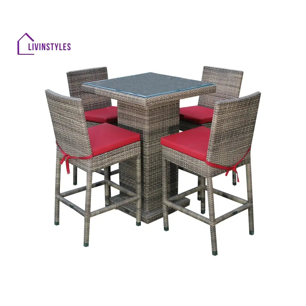 Klein Outdoor Patio Bar Sets 4 Chairs and 1 Table (Capicano) - Bar Sets