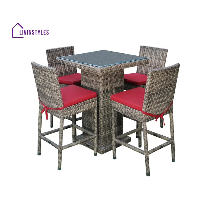 Klein Outdoor Patio Bar Sets 4 Chairs and 1 Table (Capicano) - Bar Sets