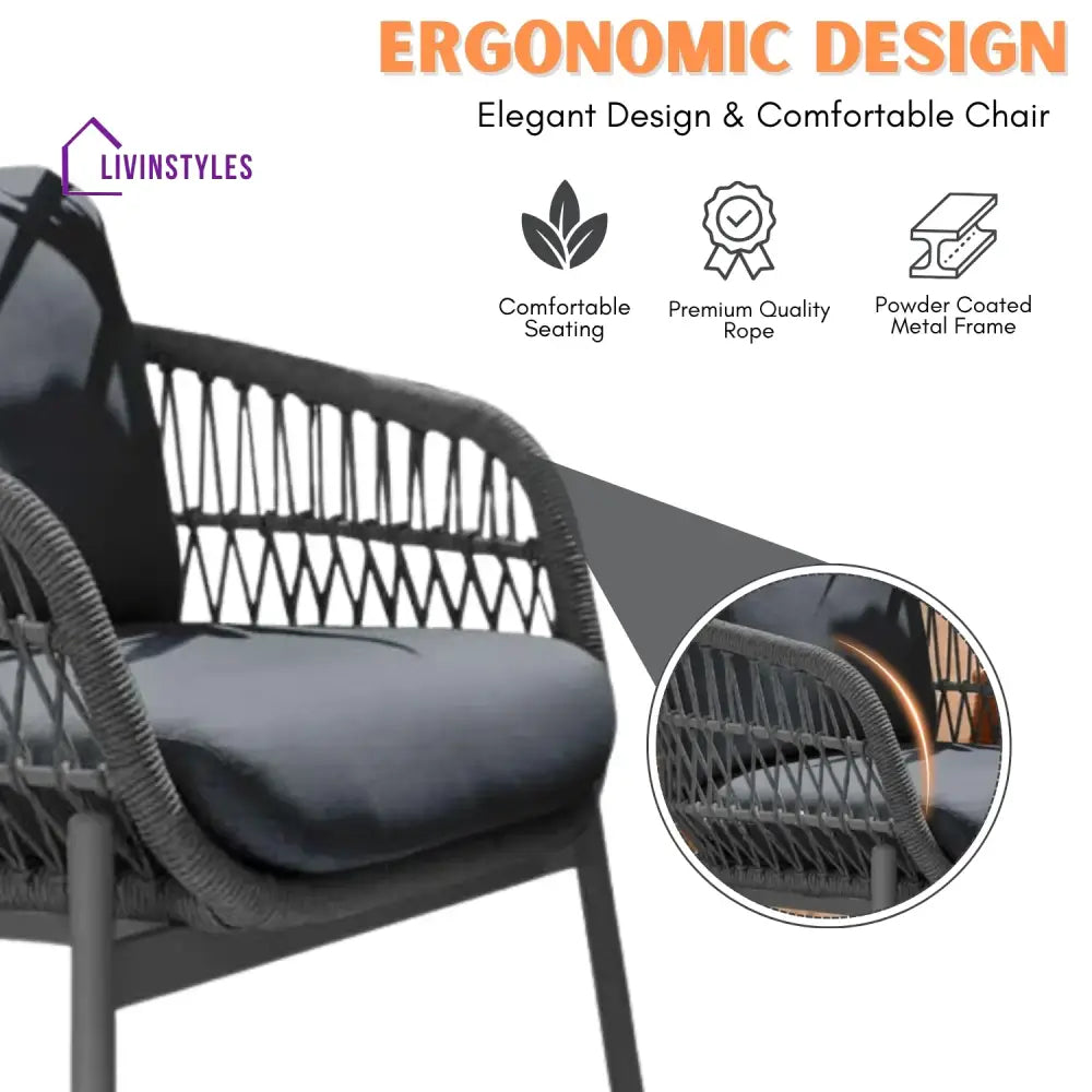 Komal Outdoor 4 Seater Rope Conversation Sofa Set - Sofa Set