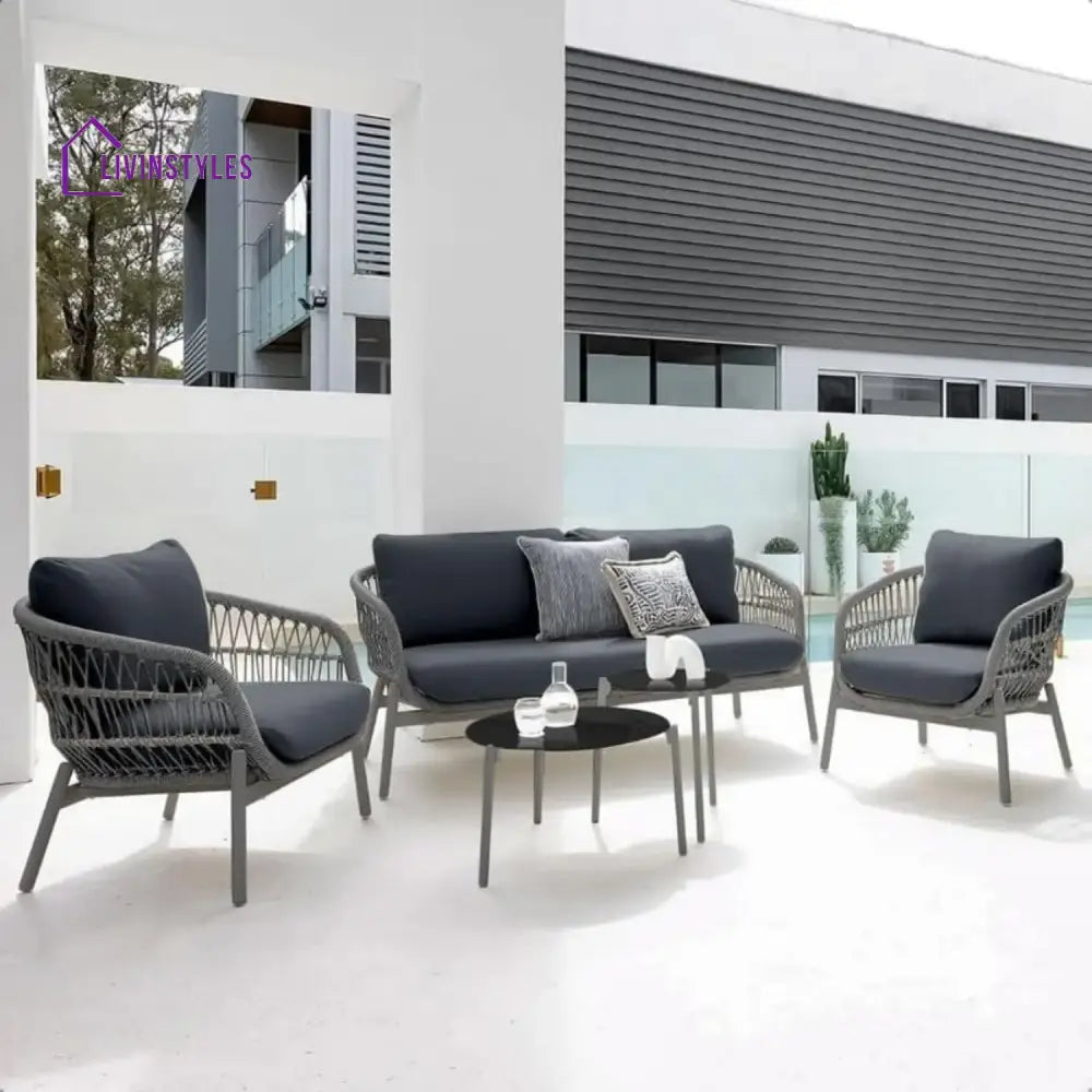 Komal Outdoor 4 Seater Rope Conversation Sofa Set - Sofa Set
