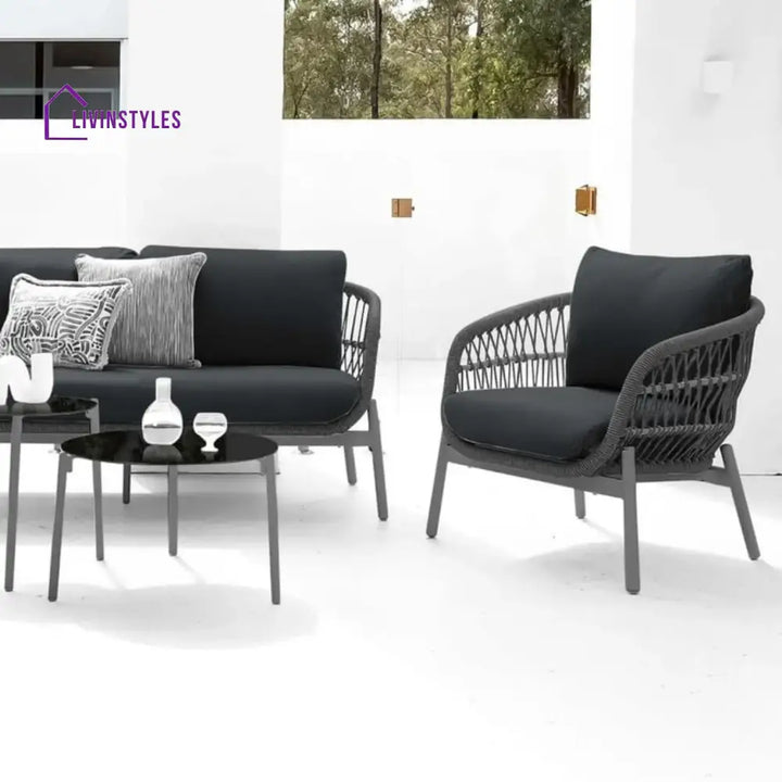 Komal Outdoor 4 Seater Rope Conversation Sofa Set - Sofa Set