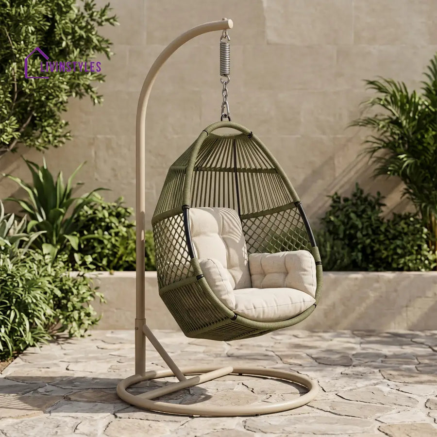 Konrad Premium MS Frame with Powder Coated Outdoor Swing Chair with Stand