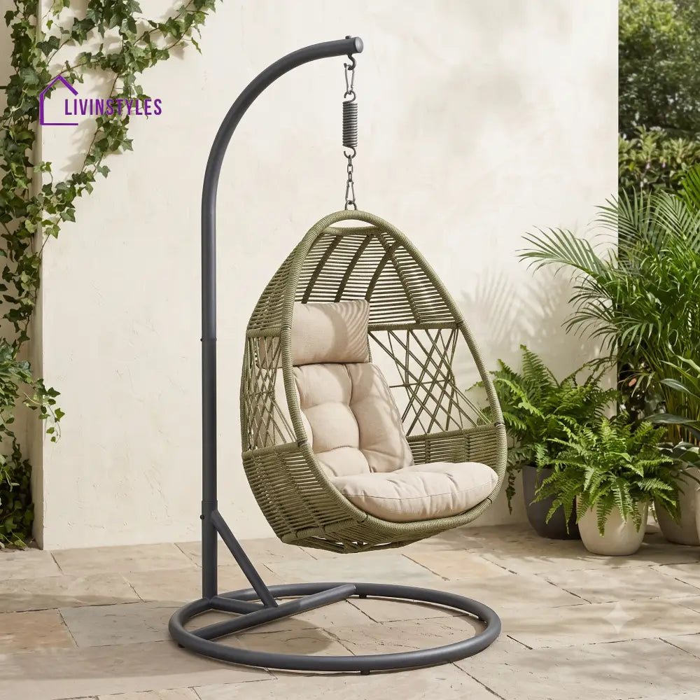 Kornelia Premium MS Frame with Powder Coated Outdoor Swing Chair with Stand