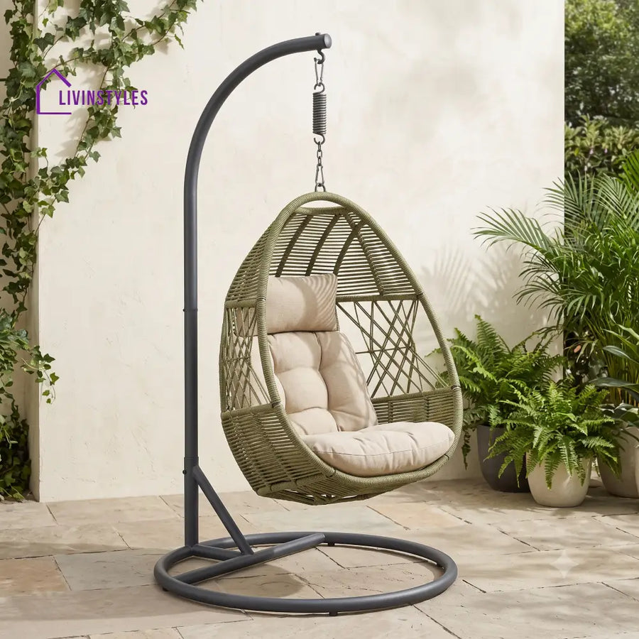 Kornelia Premium MS Frame with Powder Coated Outdoor Swing Chair with Stand