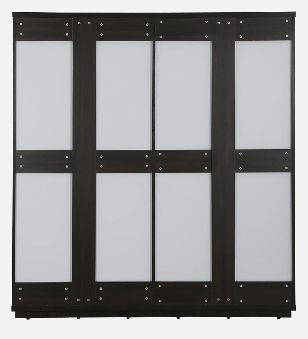 OmkarWood AuraMax Sliding Door Wardrobe – Basalt Grey High Gloss Finish