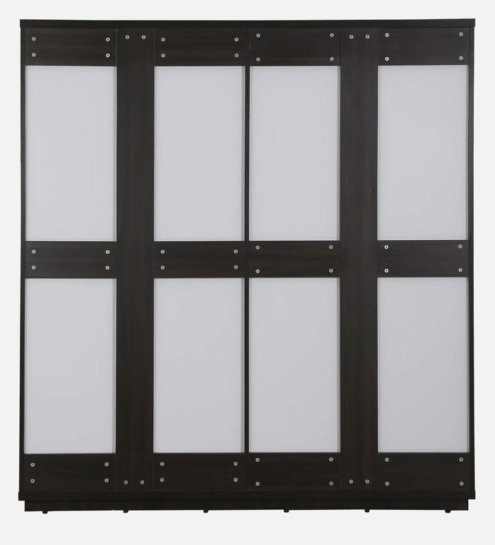 OmkarWood AuraMax Sliding Door Wardrobe – Basalt Grey High Gloss Finish