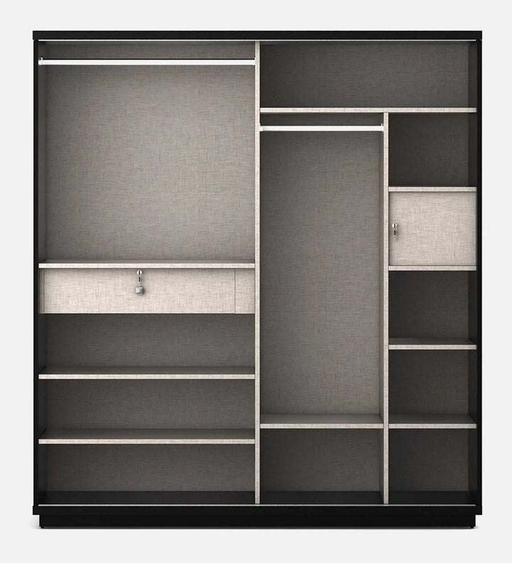Omkarwood Zenix Premium Sliding Door Wardrobe – Wenge Melamine Finish
