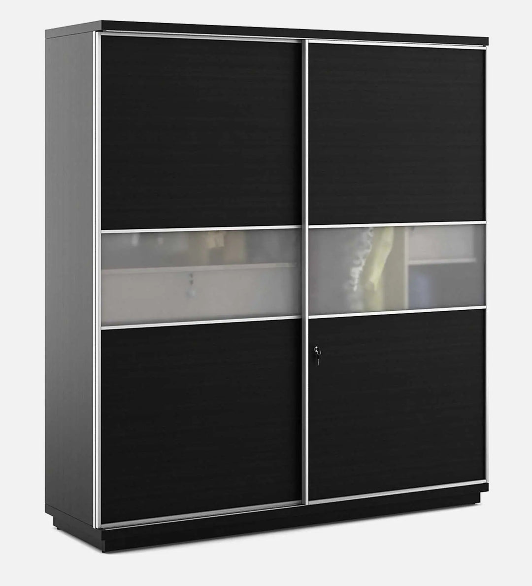 Omkarwood Zenix Premium Sliding Door Wardrobe – Wenge Melamine Finish