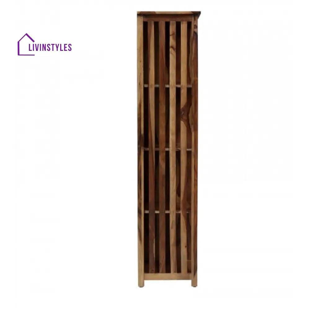 Kratika Large Vertical Bookshelf Strip Design (Standard Honey Finish)