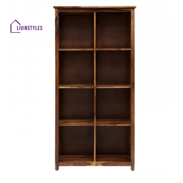 Kratika Large Vertical Bookshelf Strip Design (Standard Honey Finish)