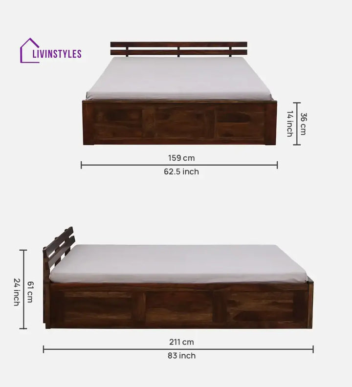 Amol Sheesham Wood Storage Beds Bedroom Furniture Sets