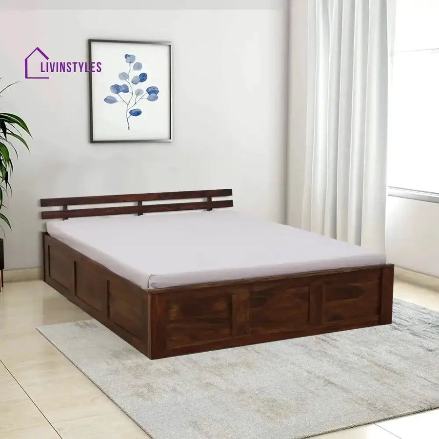 Amol Sheesham Wood Storage Beds Queen / Teak Bedroom Furniture Sets
