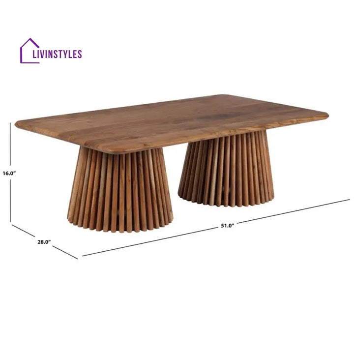 Kratika Solid Wood Designer Coffee Table for Living Room