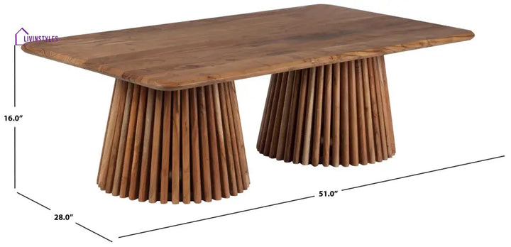 Kratika Solid Wood Designer Coffee Table for Living Room