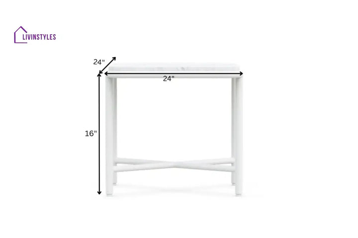Kreios Outdoor Garden Balcony Sofa Set 2 Seater 2 Single seater and 1 Center Table With 1 Side Table Set (White) - Sofa