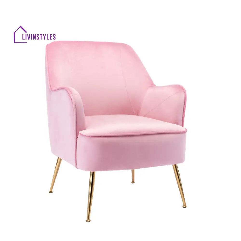 Krisha Metal and Fabric Arm Chair | Living Room Chair | Lounge Chair
