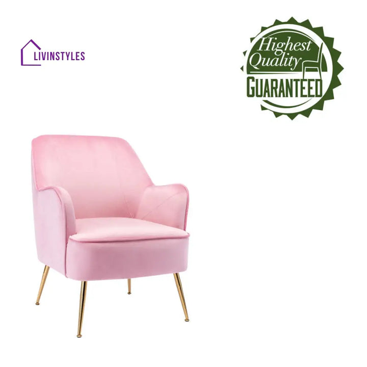Krisha Metal and Fabric Arm Chair | Living Room Chair | Lounge Chair