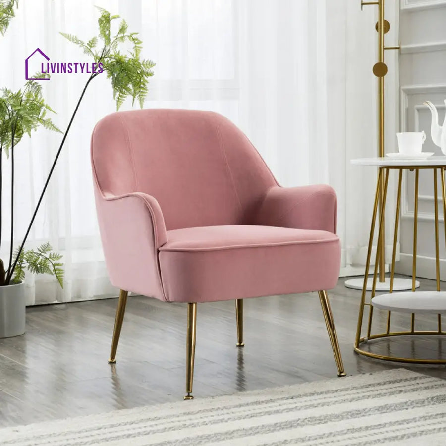 Krisha Metal and Fabric Arm Chair | Living Room Chair | Lounge Chair