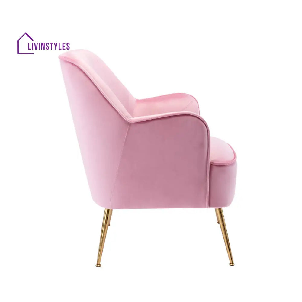 Krisha Metal and Fabric Arm Chair | Living Room Chair | Lounge Chair