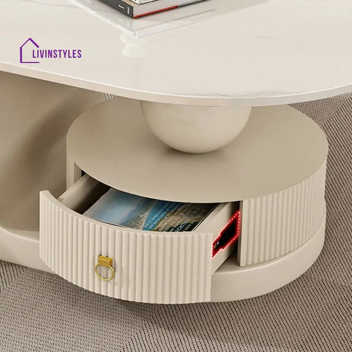 Krisha Stainless Steel Frame Coffee Table for Living Room