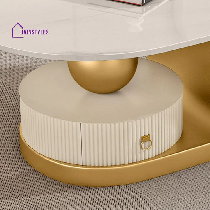 Krisha Stainless Steel Frame Coffee Table for Living Room