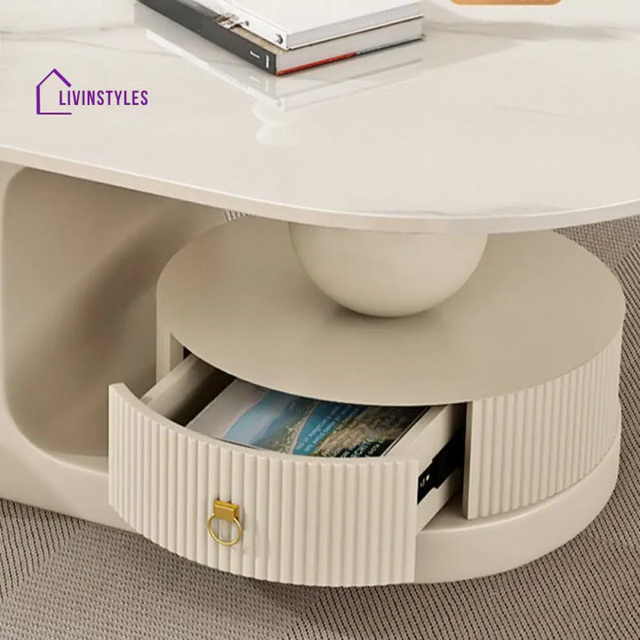 Krisha Stainless Steel Frame Coffee Table for Living Room