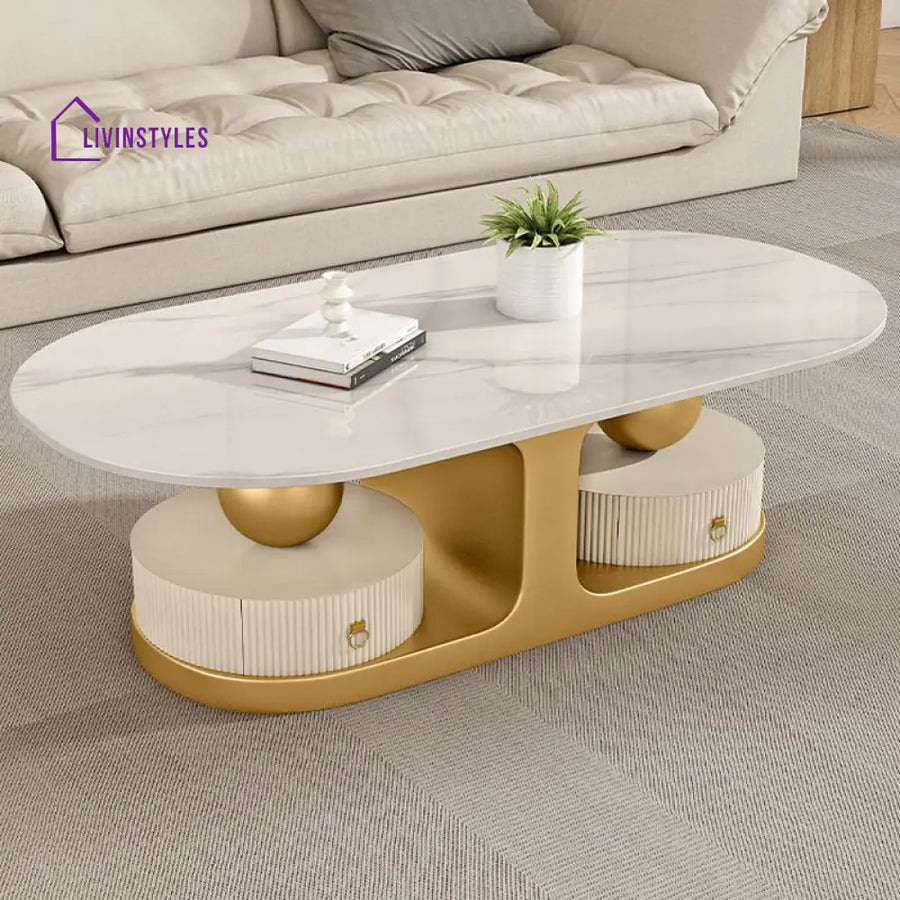 Krisha Stainless Steel Frame Coffee Table for Living Room