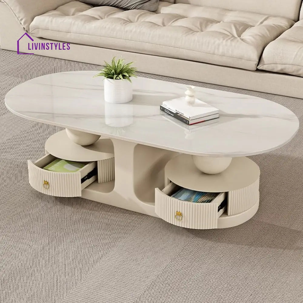 Krisha Stainless Steel Frame Coffee Table for Living Room