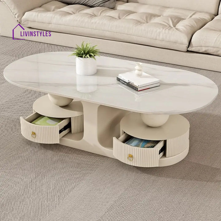 Krisha Stainless Steel Frame Coffee Table for Living Room