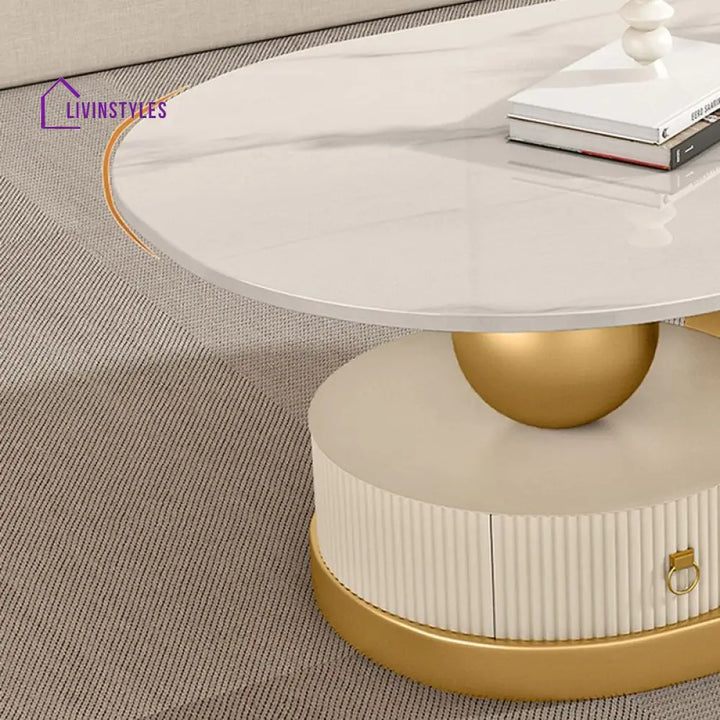 Krisha Stainless Steel Frame Coffee Table for Living Room