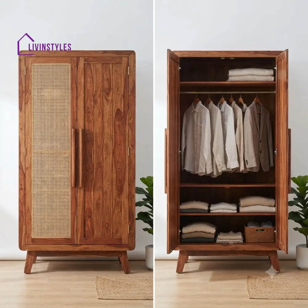 Krisha Wooden Wardrobe for Clothes | Cupboard for Clothes