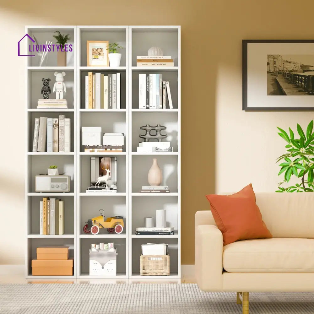 Kristina Engineered Wood Bookshelves | Bookshelf for Living Room | Bedroom | Drawing Room | Study Room