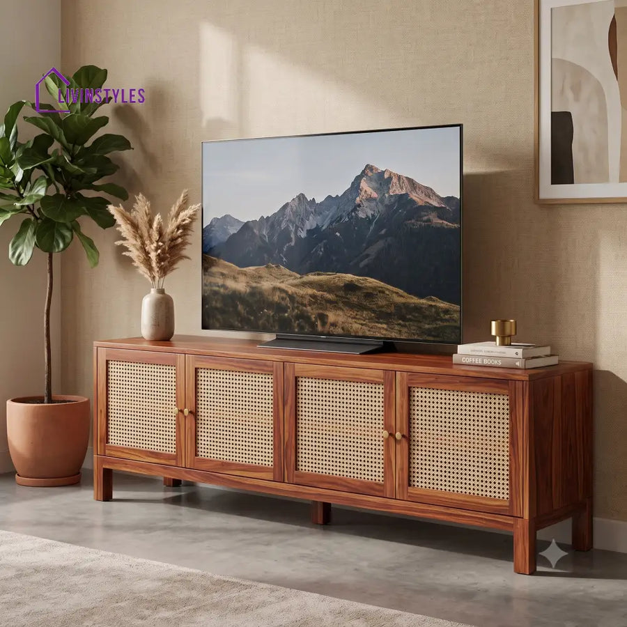 Krithika Sheesham Wood Tv Unit for Living Room | Tv Cabinet | Tv Console