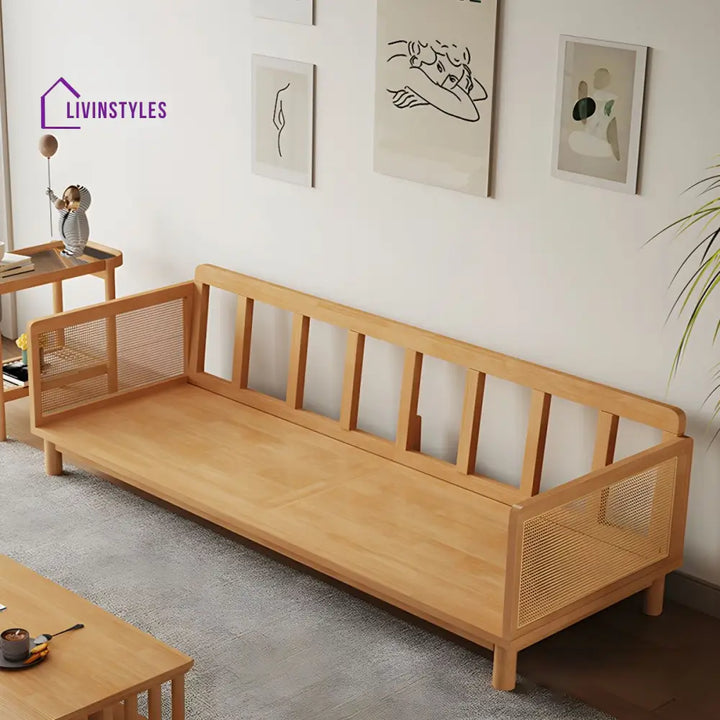 Krithya Solid Wood 3 Seater Sofa for Living Room
