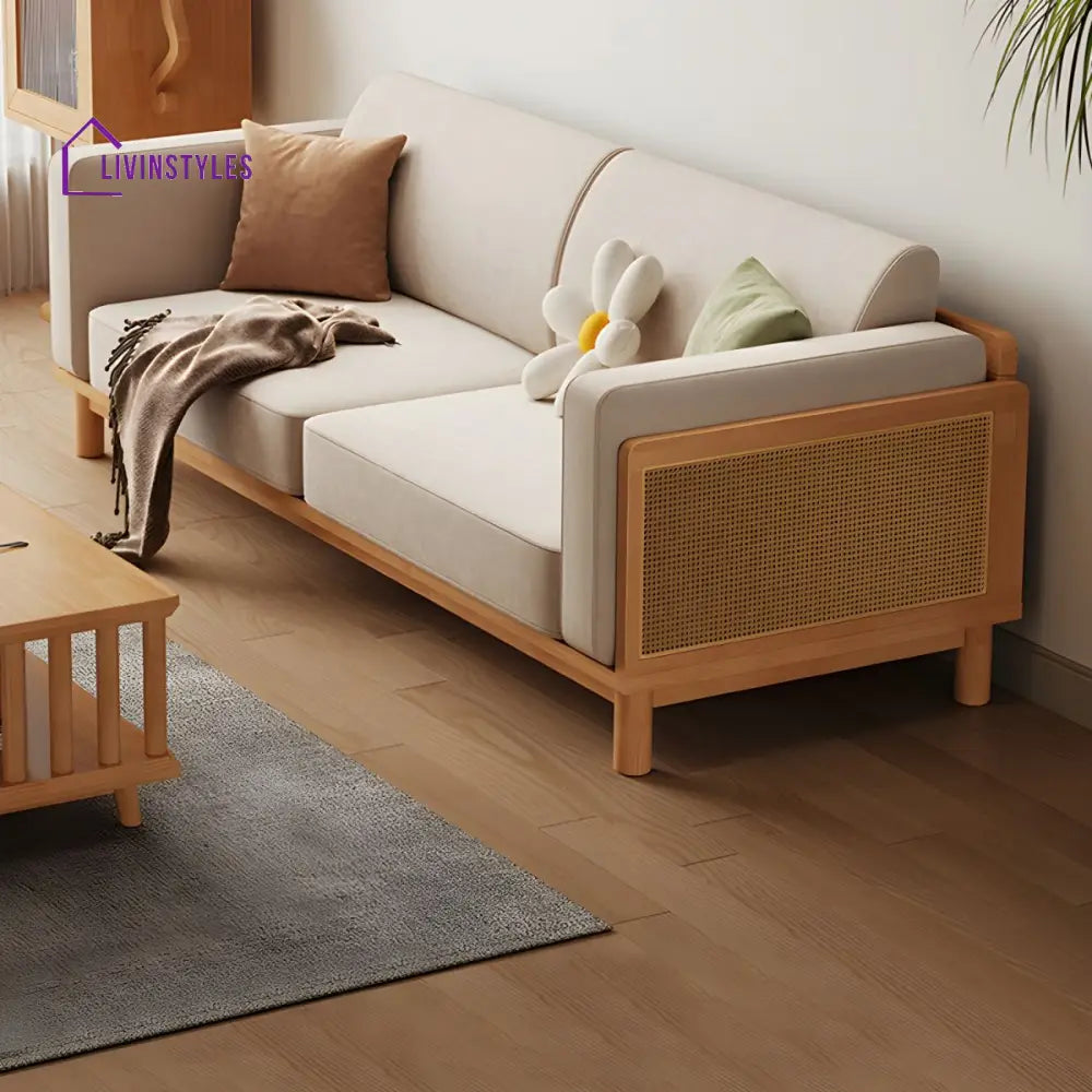 Krithya Solid Wood 3 Seater Sofa for Living Room