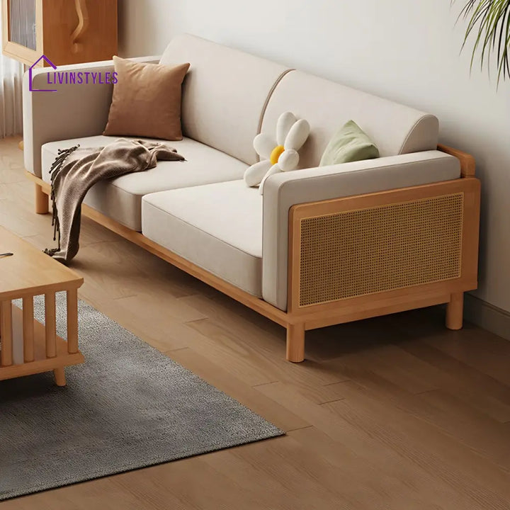 Krithya Solid Wood 3 Seater Sofa for Living Room